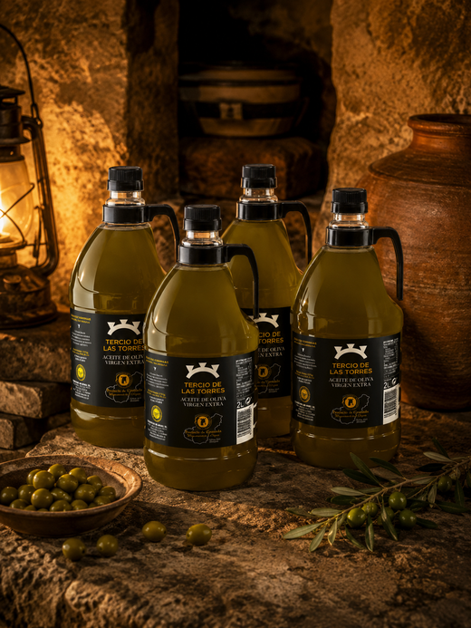 Aceite de Oliva Virgen Extra – 4 Garrafas de 2 Litros