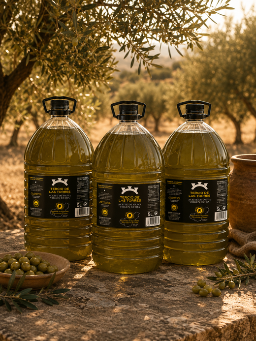 Aceite de Oliva Virgen Extra – 3 Garrafas de 5 Litros