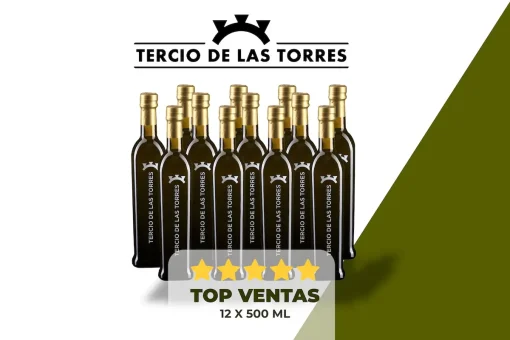 Extra virgin olive oil -Tercio de las Torres - 12 Glass Bottles of 500ml.