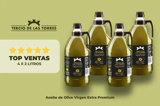 Extra virgin olive oil - Tercio de las Torres - 4 Carafes of 2 Liters